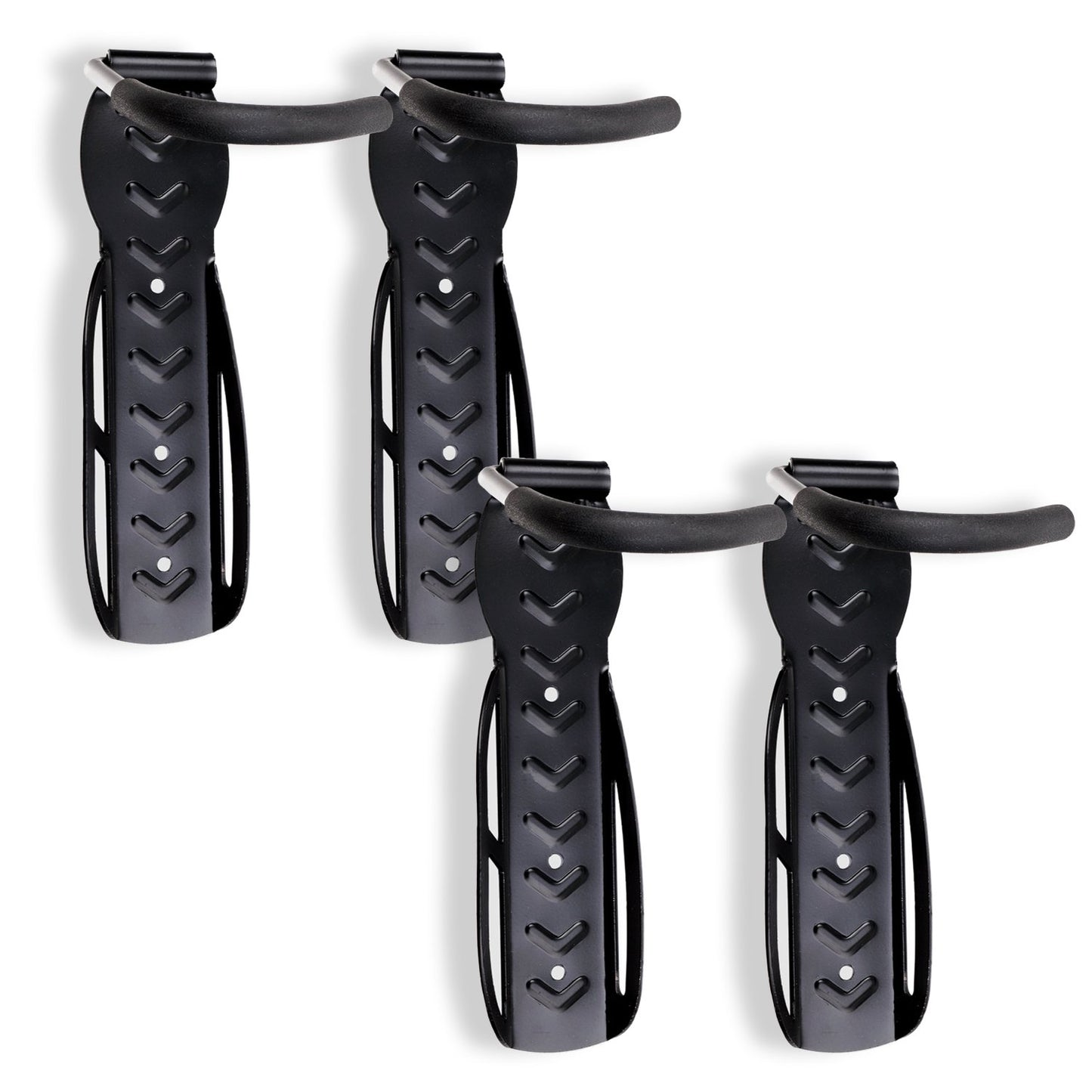 Schramm® 4-Piece Bike Wall Mount in black for 4 bikes. Wall brackets for bike storage.