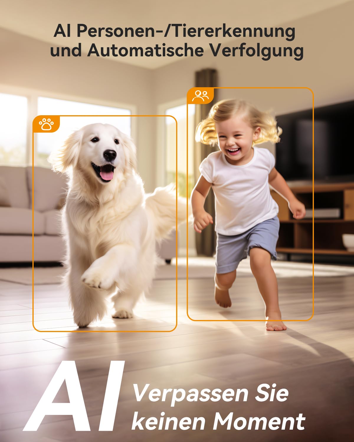Imou 3K+2K UHD Dual Cameras Indoor Surveillance Camera with Person/Pet Detection, 360° PTZ, WiFi, Color Night Vision, Auto-Tracking, 2-Way Audio, Siren, Privacy Mode.