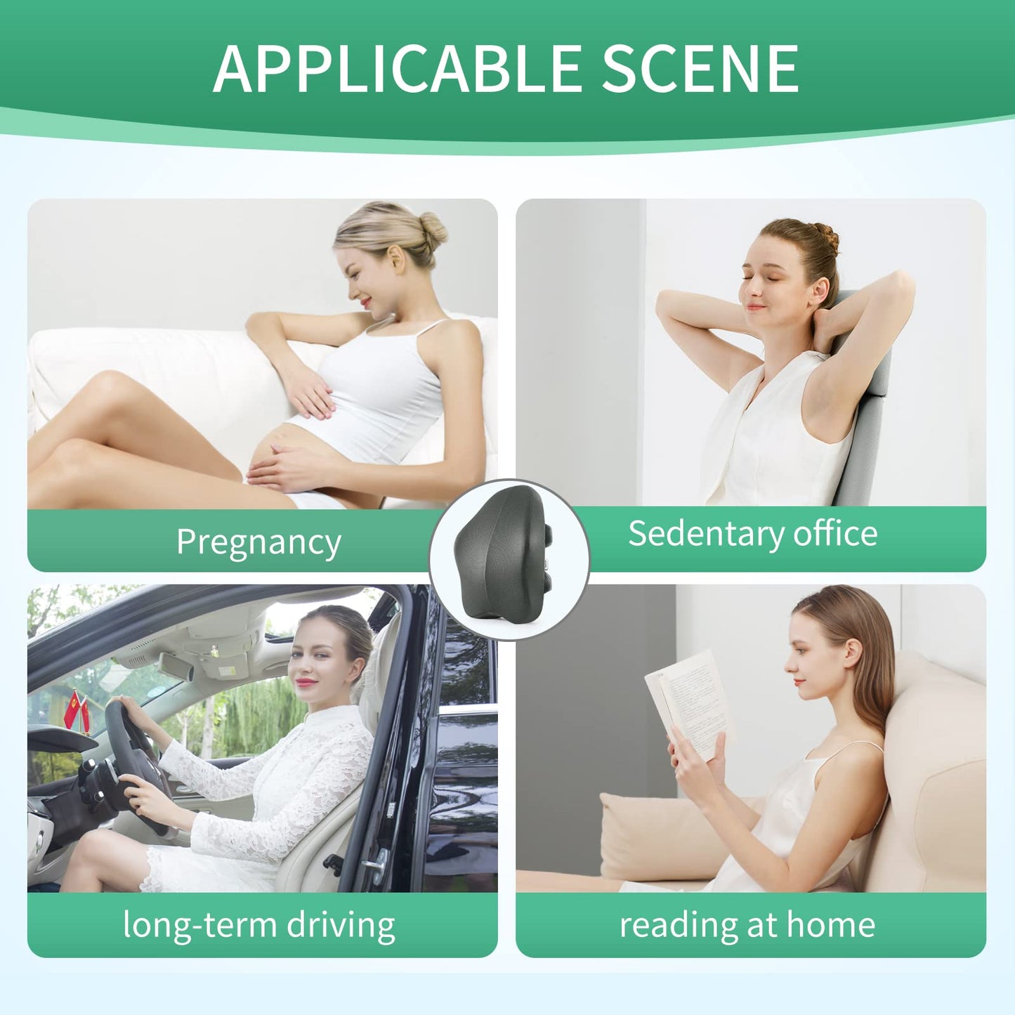 Lumbar support cushion office chair back support cushion for chair car seat back support ergonomic back cushion desk chair back support back pain backrest lumbar support.