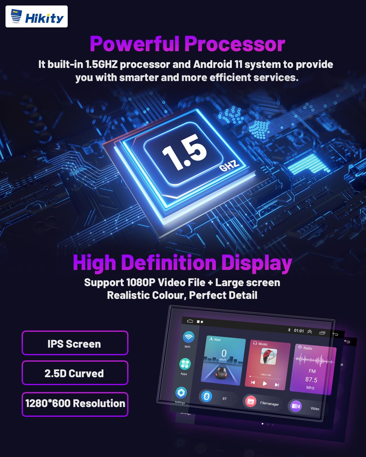 2+64GB DAB/DAB+ Android 15 Car Stereo with Navigation for VW Golf Polo Passat Skoda Seat - 9" Touchscreen, Wireless Carplay, Android Auto, Bluetooth, RDS FM GPS WiFi HiFi SWC, Rearview Camera