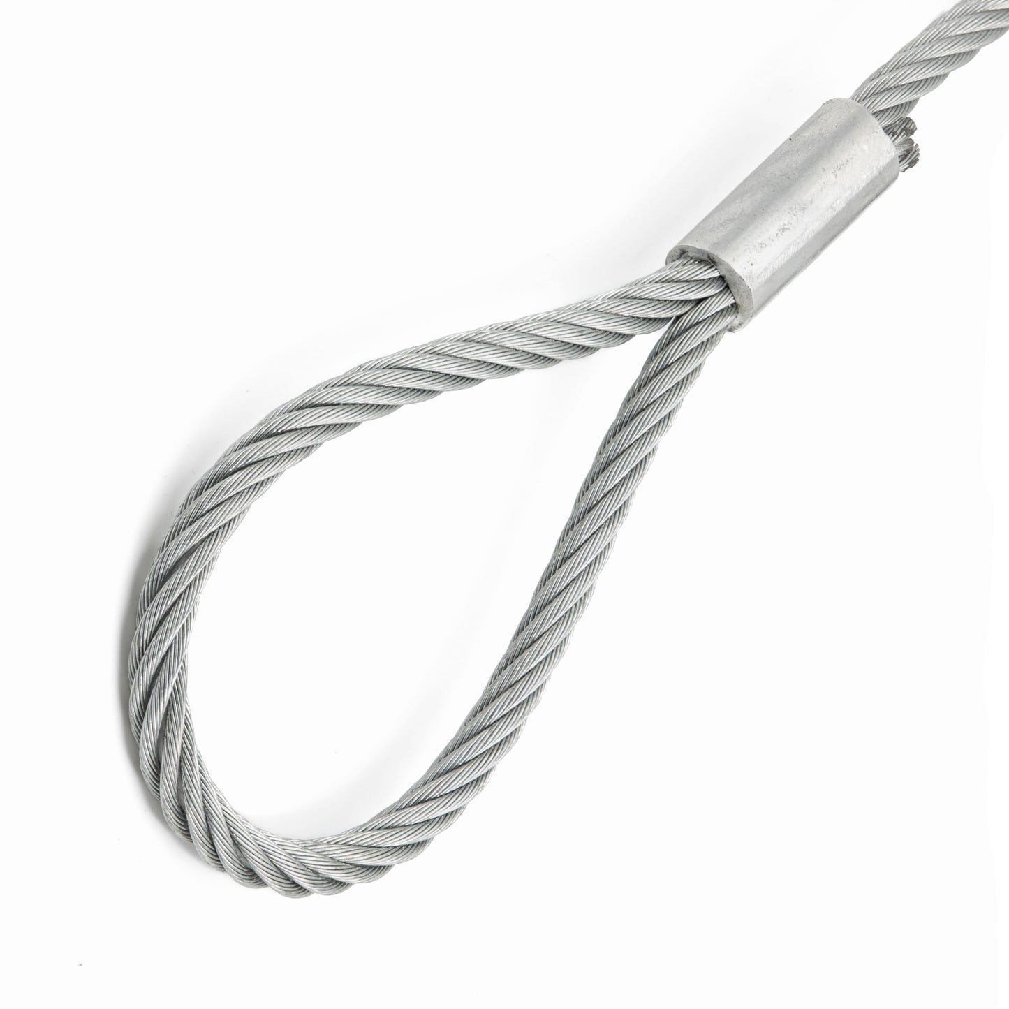 Alfa Logistics ALFA LOGISTICS Steel Cable 4mm Diameter 5m Length - Steel Cable with Loops - Wire Rope with Loops - Steel Cable with 2x Loops - Rope