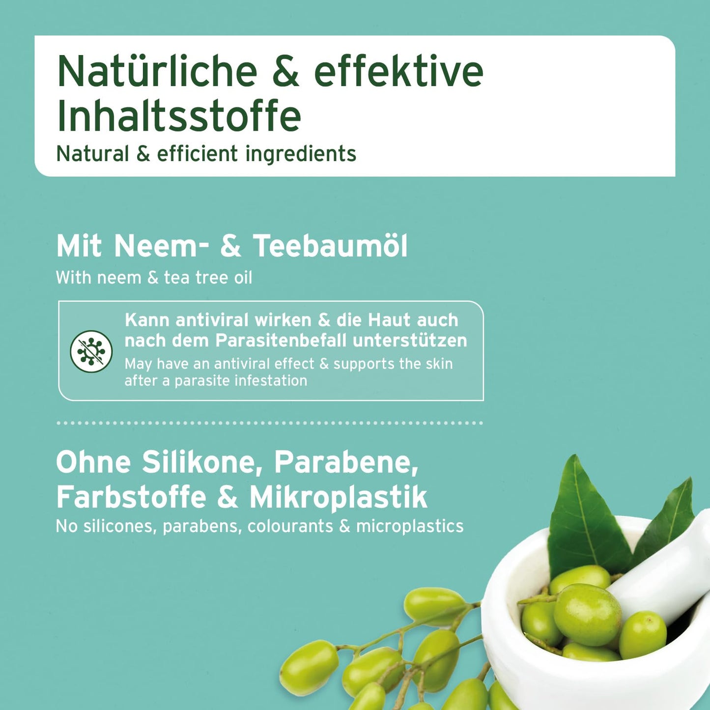 AniForte Neem Oil Shampoo for Dogs 500ml - Dog Shampoo against Itching, Mites, Fleas, Ticks, Skin-friendly, Nourishing & Easy to comb, Coat Care & Shine, Pleasantly Scented
