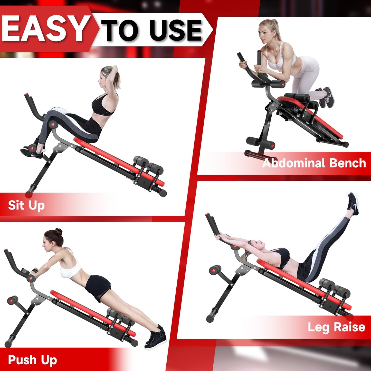 Abdominal Trainer Ab Machine for Home Multifunctional Fitness Equipment for Full Body Workout with LCD Monitor Abdominal Muscle Trainer up to 150kg