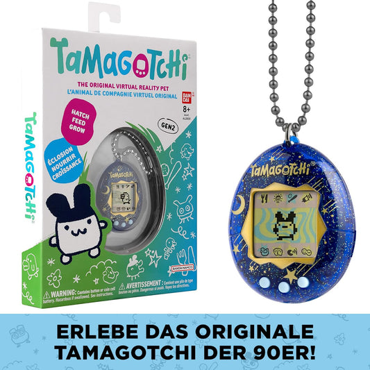 Bandai - Tamagotchi - Tamagotchi Original - Starry Night - Electronic virtual pet with color display, 3 buttons and games - Interactive pet in German - Kids' toy for ages 8 and up - 42970
