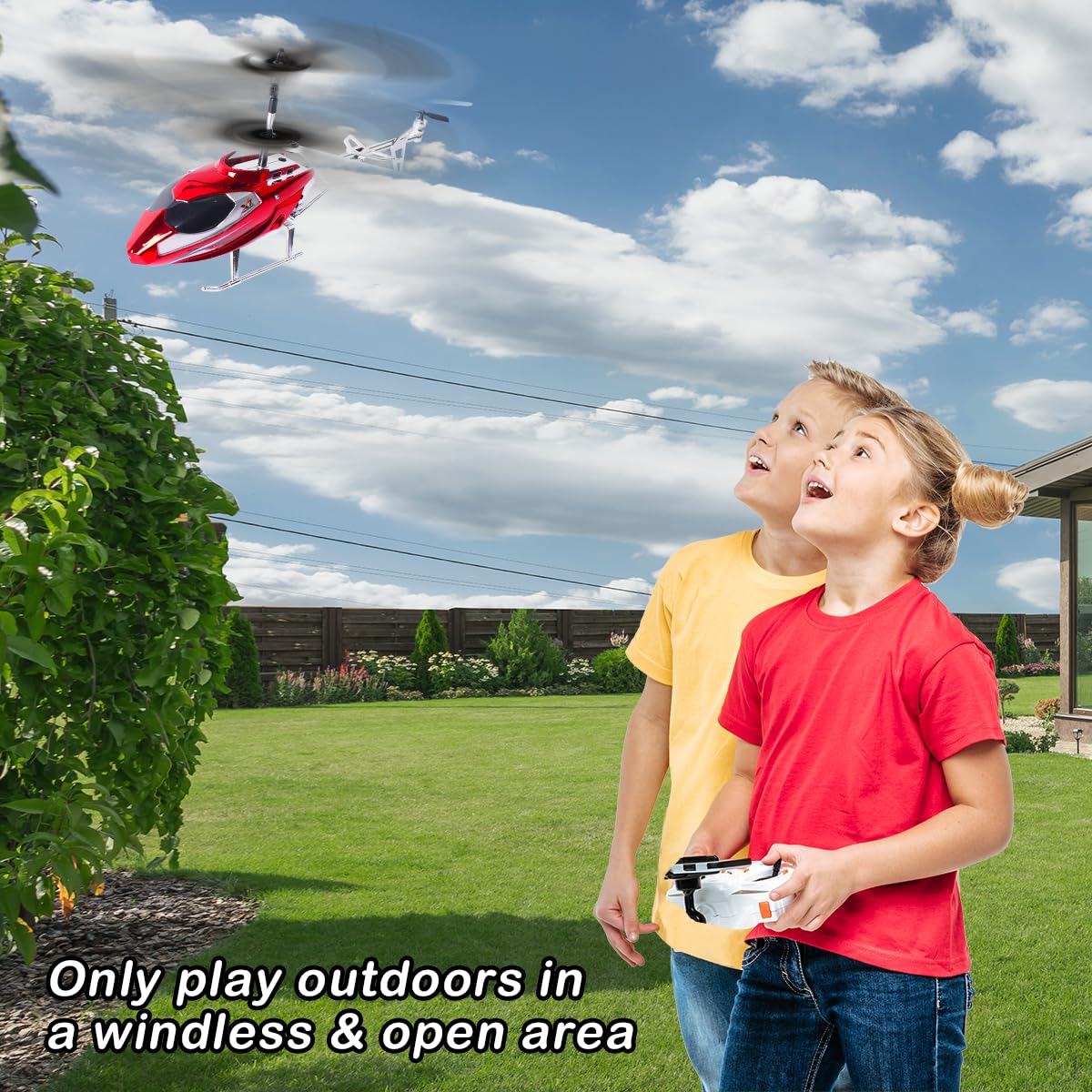 VATOS RC helicopter for boys, 2.4G remote controlled helicopter with LED light for kids aged 12 and up, Fixed height, One-key start, RC aircraft for boys and adults