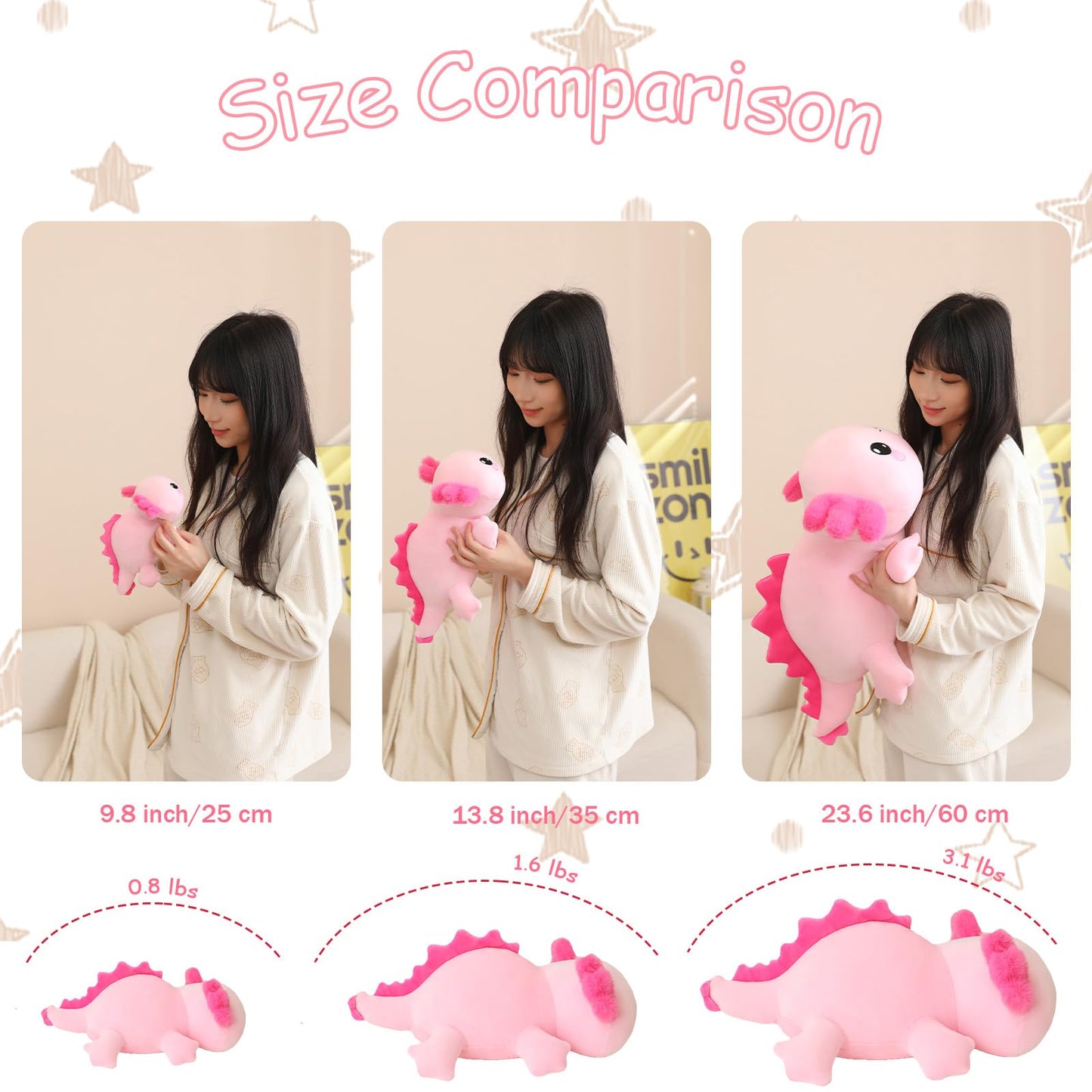 Complaining Axolotl Plush Cute plush toy pillow Axolotl stuffed animal plush toy gift for kids and adults 60 cm