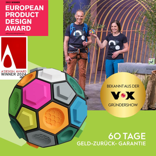 BOULDERBALL Basic 3D Climbing Ball, world premiere, climbing in tight spaces - concentration, creativity, skill - Boulder Ball - award-winning climbing game - free app