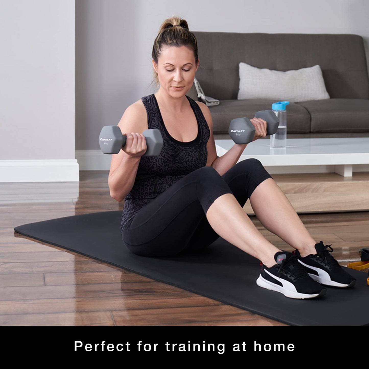 Athlyt - Neoprene dumbbells weights, 2 X 9 kg
