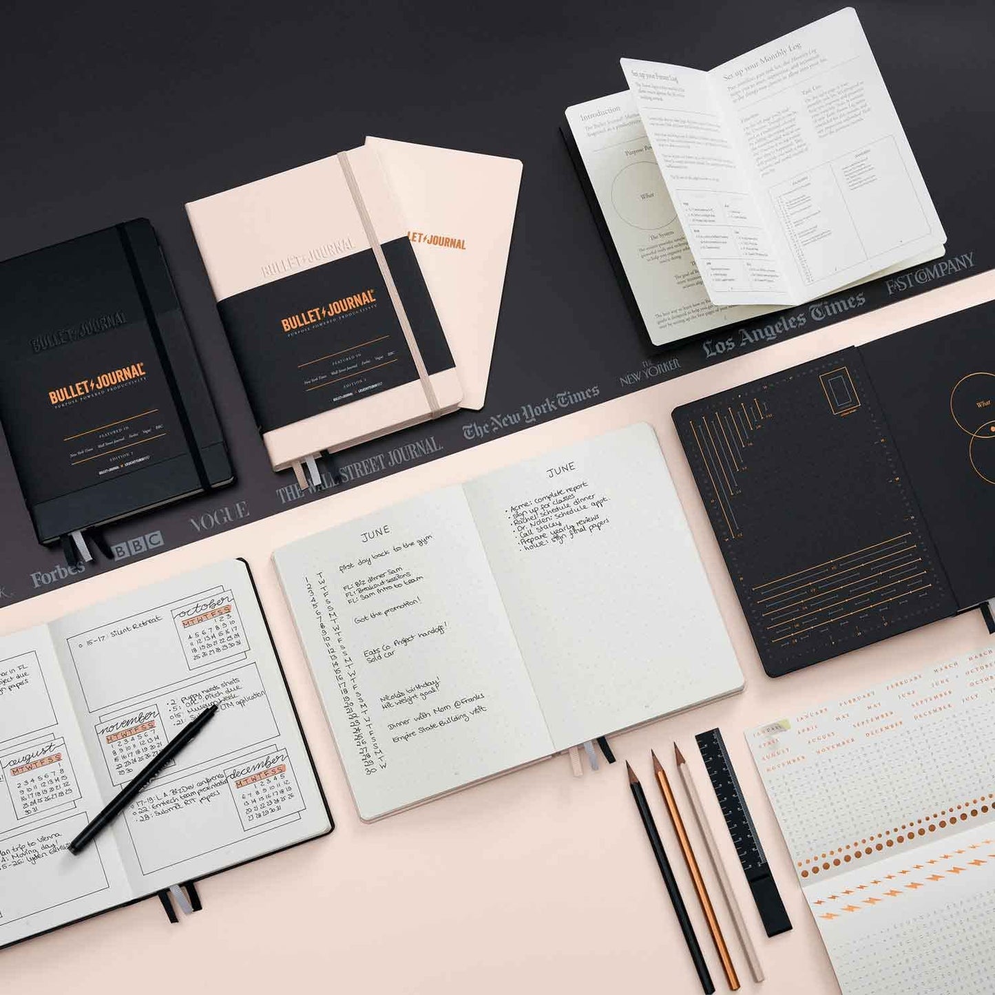Lighthouse1917 363573 Bullet Journal - Edition 2, Notebook Medium (A5), Hardcover, 206 numbered pages, 120 g/m² paper, dotted, Blush