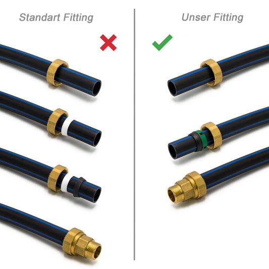 *BRASS Fitting Coupling Angle Compression fitting Socket (fitting 32 x 3/4" female thread reduced)