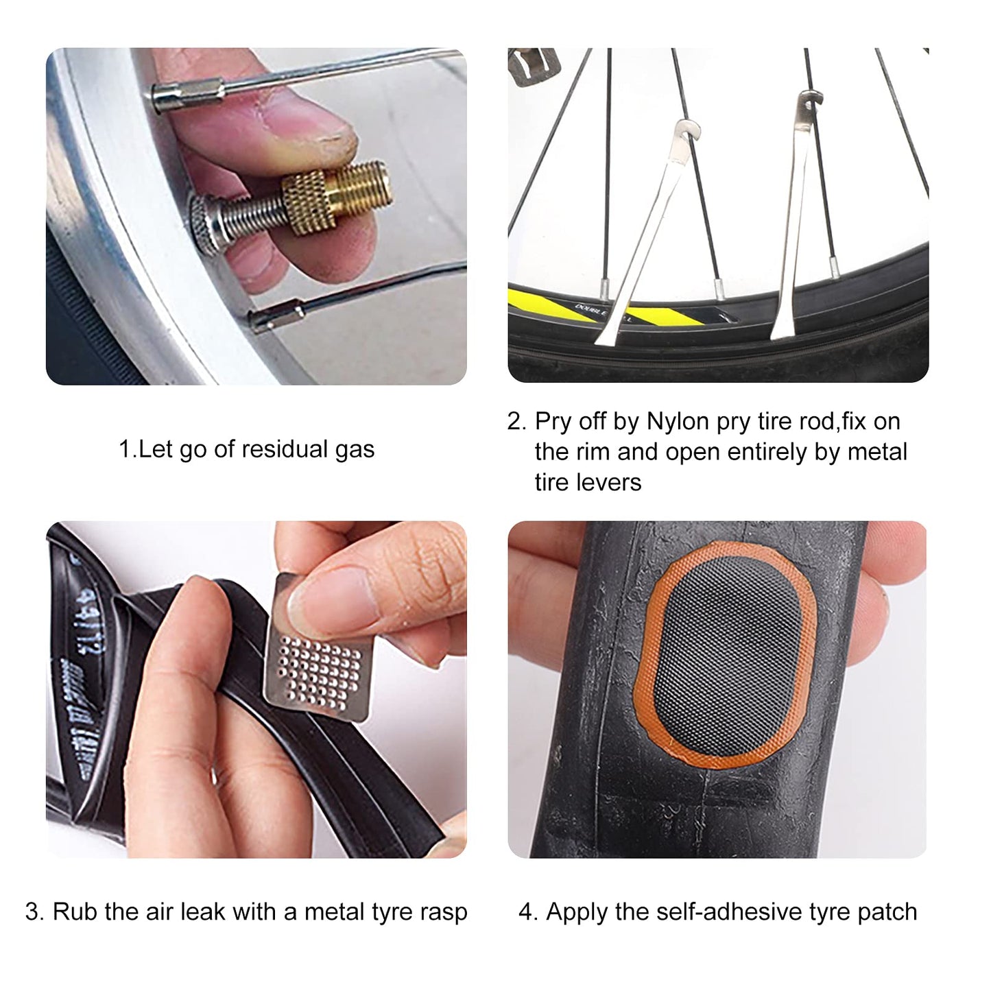 URBZUE Bike Repair Kit, 16-in-1 tool set for bicycle multitool kit. Multi-functional tool for mountain bike without bike symbol. Reflective strips included.