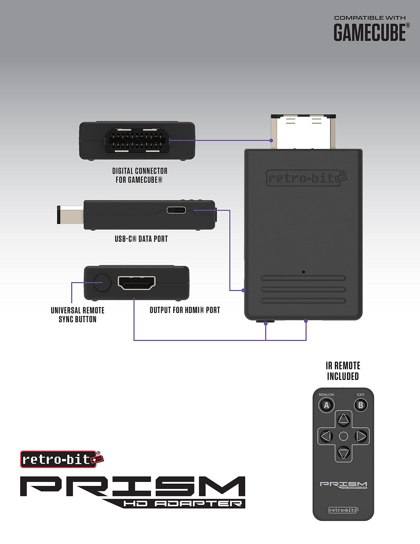 Retro-Bit Prism HDMI Adapter for Gamecube