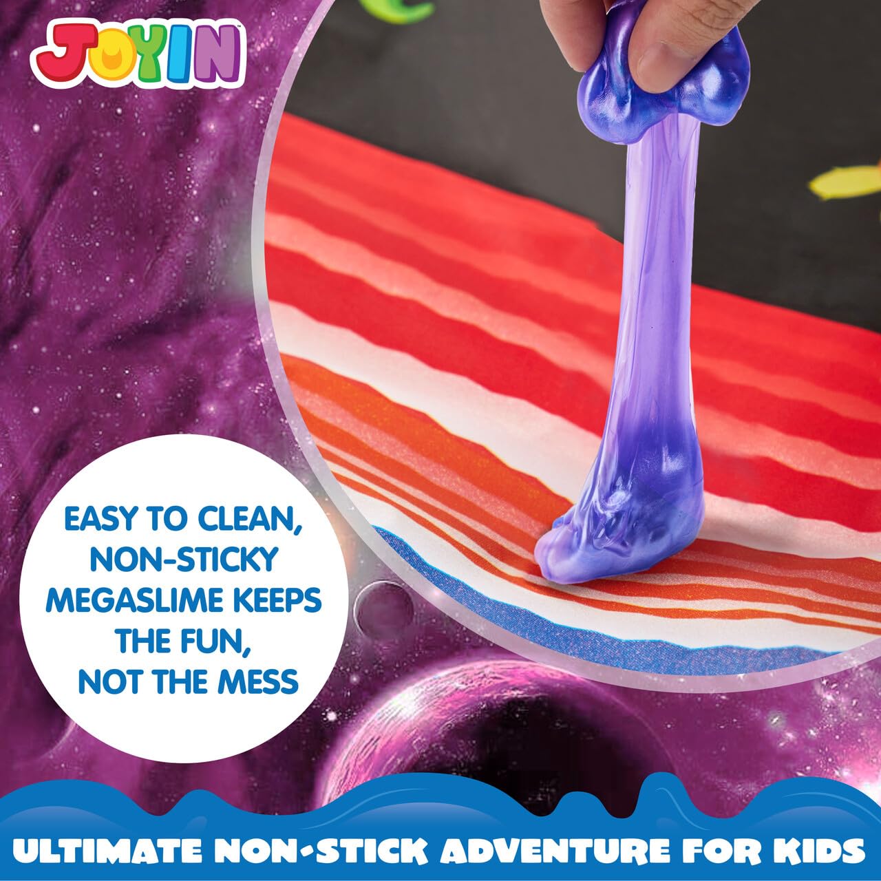 JOYIN 24 Pack Slime Kit (Pink), Galaxy Slime Ball Slime Set Party Gifts - Fluffy, Non-Sticky, Mess-Free, Stress-Relieving, Slime Kits for Girls and Boys - Children's Birthday Party Favors Set