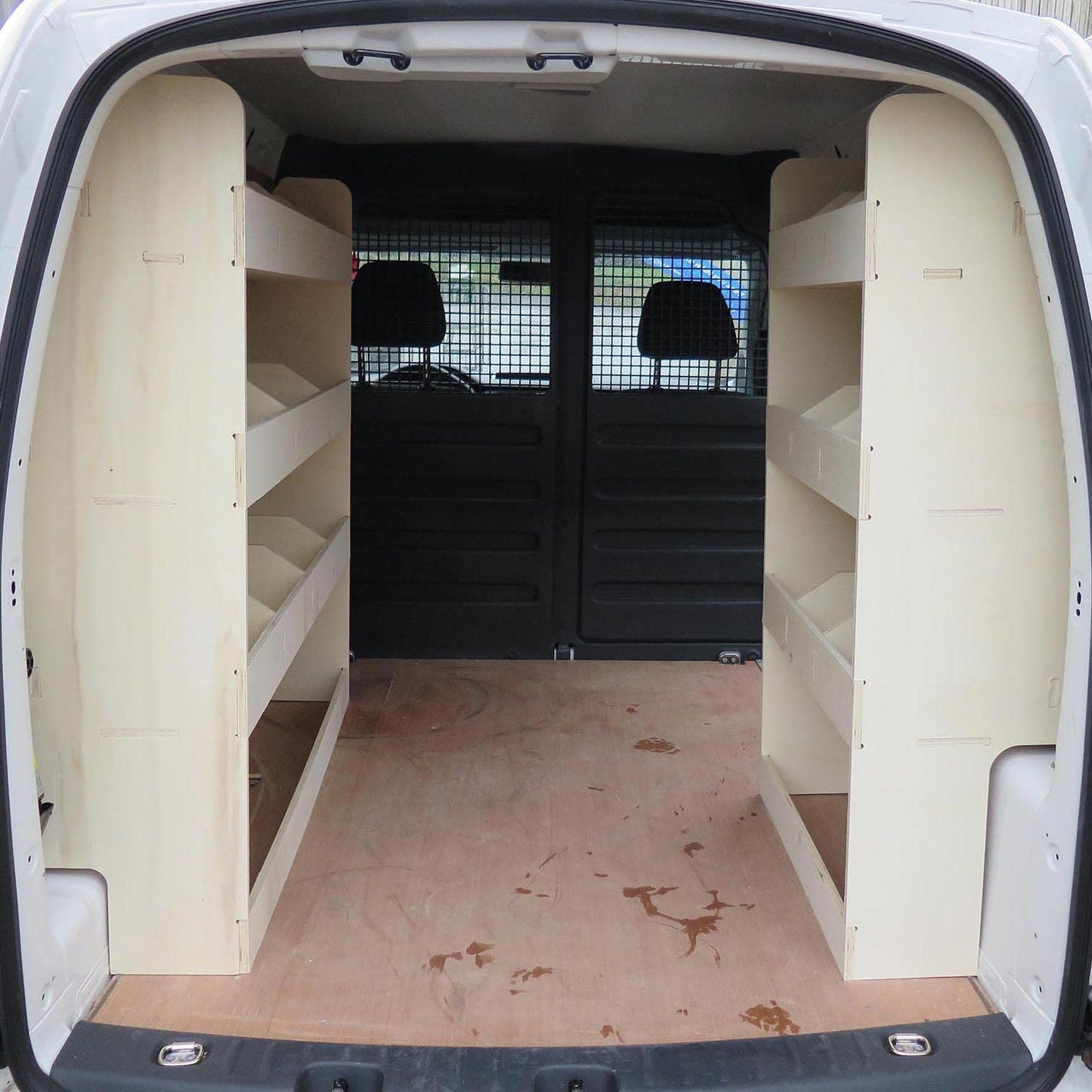VANIFY - Compatible with Volkswagen Caddy L1 2003-20 vehicle equipment, vehicle shelves, double shelves at the back