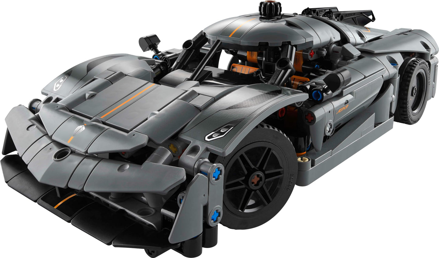 LEGO Technic Koenigsegg Jesko Absolut supercar in gray, building toy for boys and girls, toy car for kids, gift for car fans, decoration for kids' room 42173