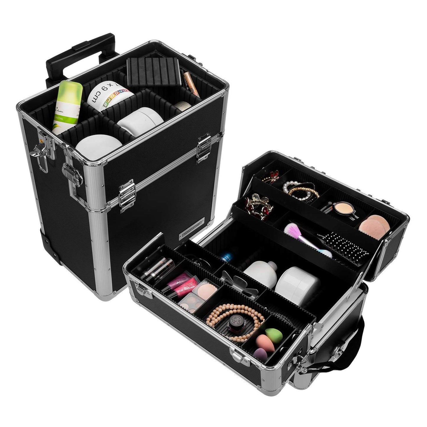 Anndora 2-wheel tool trolley 60 liters tool case black