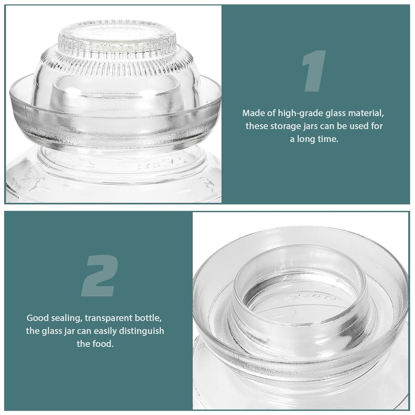 2.5-liter fermentation jar with lid, wide mouth, and airlock, transparent canning jar for kimchi, sauerkraut, kombucha, and more.