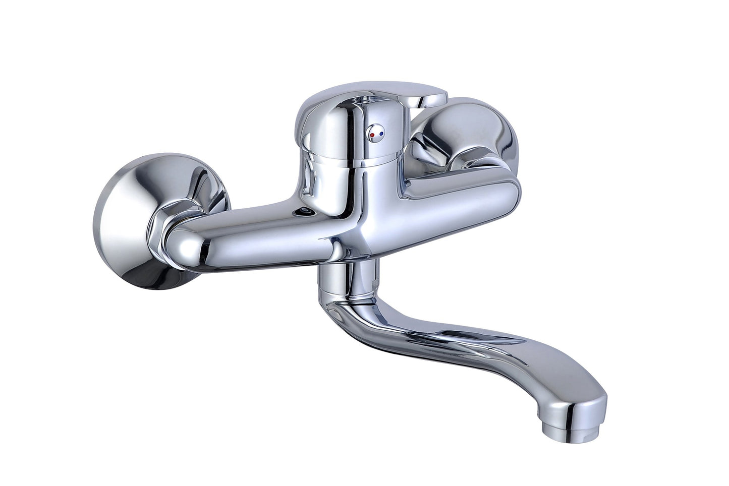 EISL 161EUROPE EUROPE Wall-mounted faucet Chrome, Wall-mounted sink faucet 360°, perfect for double sinks, Wall-mounted faucet, Wall-mounted faucet for kitchen/utility sink, Wall-mounted mixer tap.