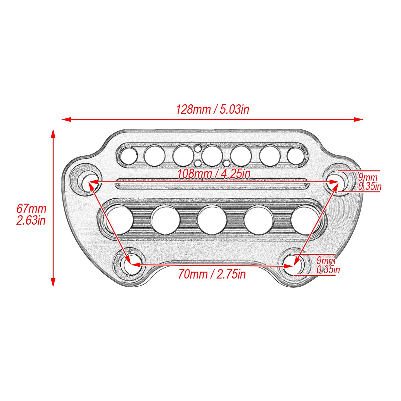 HDBUBALUS Tachometer Bracket Turn Signal Handlebar Clamp Fits Harley Sportster XL883 1200 1993-2020