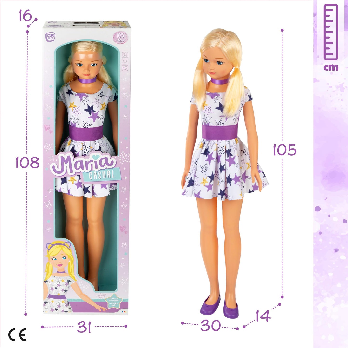 ColorBaby doll "Princess" doll 105 cm