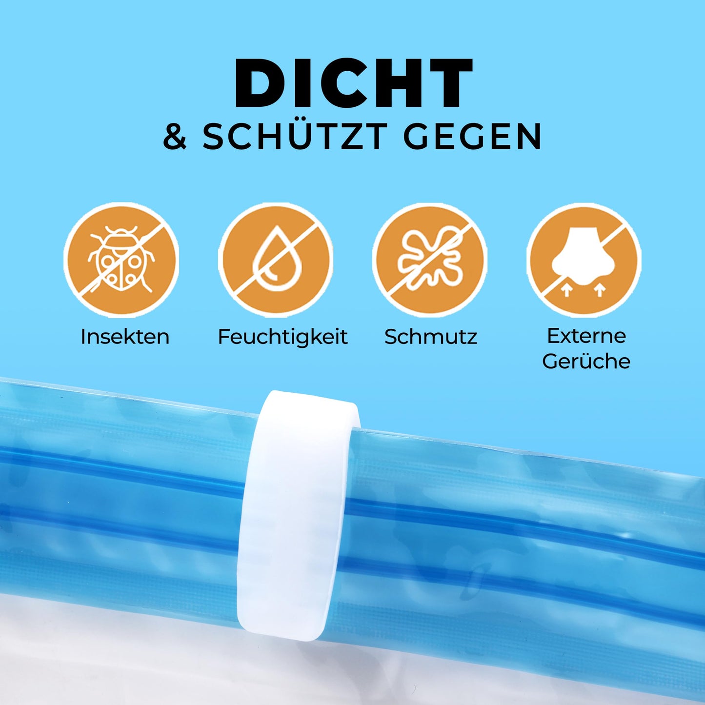 The vacuum bags for clothes and comforters by figg (6-pack - 60x40cm*) - 6 vacuum bags including 6 labels - vacuum storage bags for vacuum cleaner storage.