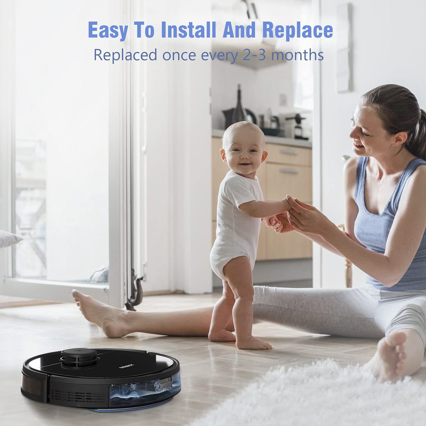 KGC 20 pieces replacement accessories for Ecovacs Deebot OZMO 950 920 vacuum robot, Yeedi 2 Hybrid robot vacuum, 1 main brush + 4 filters + 8 side brushes + 6 cleaning cloths + 1 cleaning brush