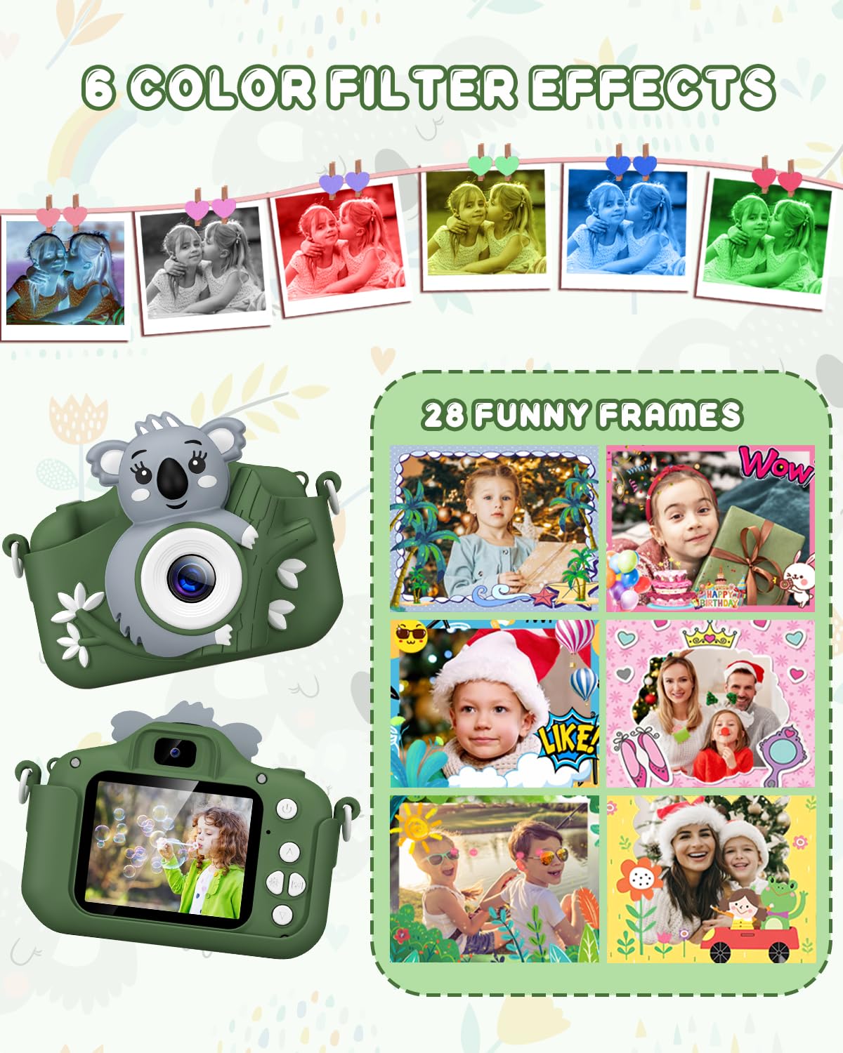 Children's camera, DIAMOOKY camera for kids aged 3-12, perfect Christmas toy for boys and girls.