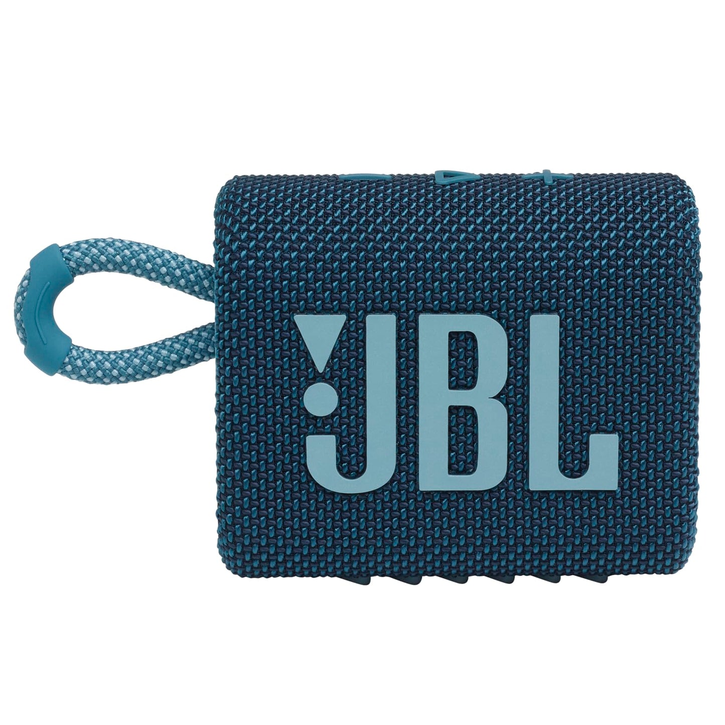 JBL GO 3 small Bluetooth speaker in blue - Waterproof, portable speaker for on-the-go - Up to 5h playback time with just one battery charge