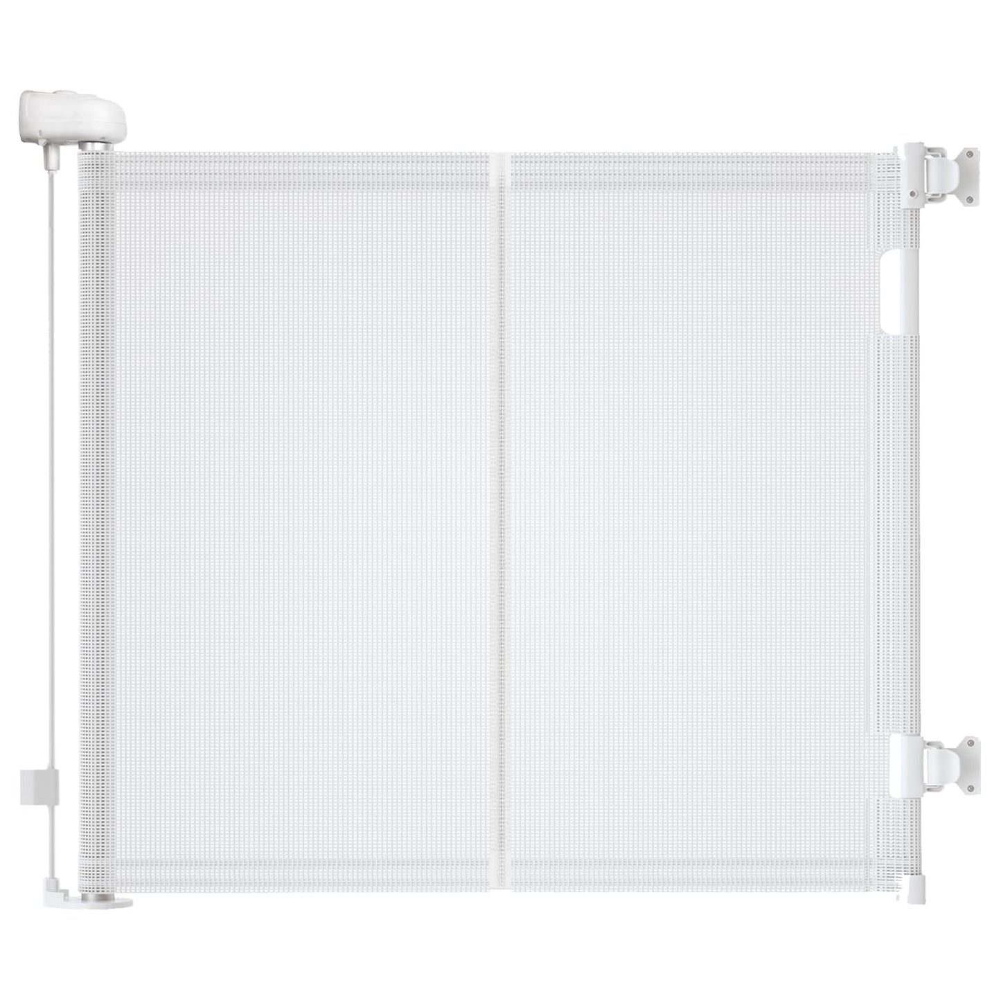 Stair gate for babies, retractable, 0-140 cm, 83 cm high baby safety gate, one-handed operation, suitable for stairs/doors, indoor & outdoor, door guard (140cm/white)