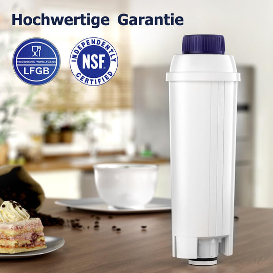 ARETHONE water filter, replacement for De'Longhi coffee machines DLSC002 filter, compatible with De'Longhi Magnifica S, Dinamica, Eletta Explorer, ETAM, EPAM series (6 pieces)