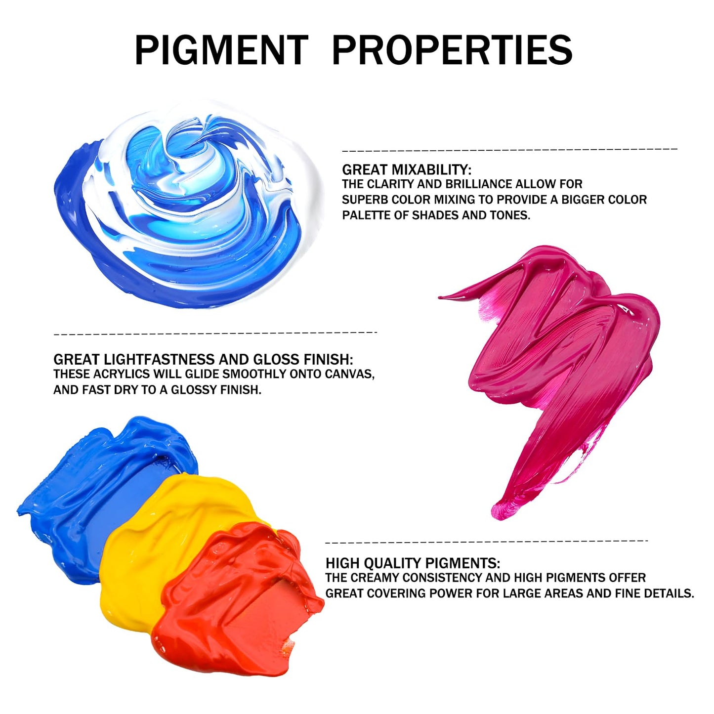 Artecho Acrylic Paint Set 18 x 59ml with 10 brushes, Waterproof and Lightfast Acrylic Paints, Non-toxic, Ideal for Canvas, Paper, and Fabrics, Suitable for Beginners and Professionals