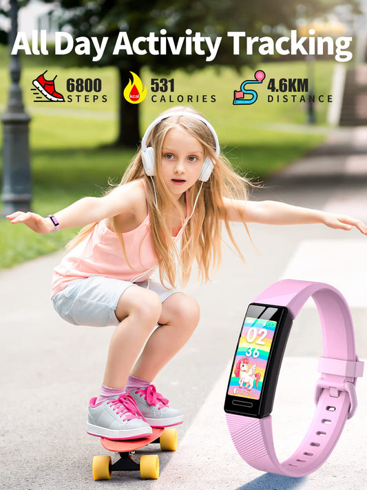 DIGEEHOT Fitness Tracker Kids, Fitness Bracelet with Heart Rate Monitor Fitness Watch Kids Activity Tracker Pedometer Smartwatch Sports Watch for Boys Girls
