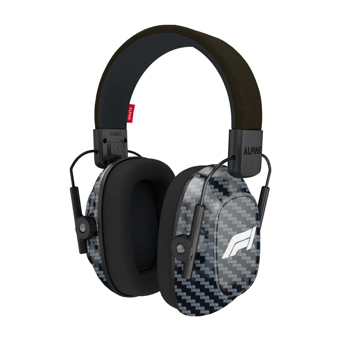 Alpine Racing Pro Earmuff F1® earmuffs for adults - reusable hearing protection for motorsport events and loud environments - noise reduction of 26 dB - high-quality carbon material