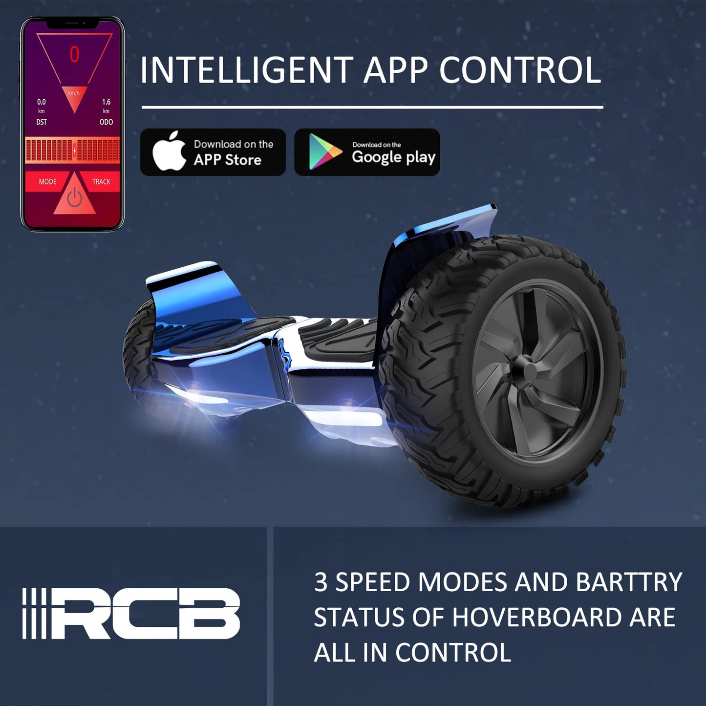 RCB Hoverboards SUV with Seat Hoverboards Off-Road, App-enabled Bluetooth Hoverboards, 8.5'' Hummer + Hoverkart Go Kart for Self Balancing hoverboards, Gift for Kids