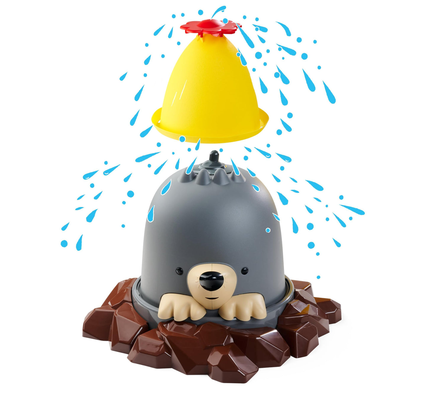 AquaPlay Mole Water Toy - mole water sprinkler for kids, water fountain up to 4 meters, fun water toy for the garden from 2 years, 39 x 39 x 33 cm.