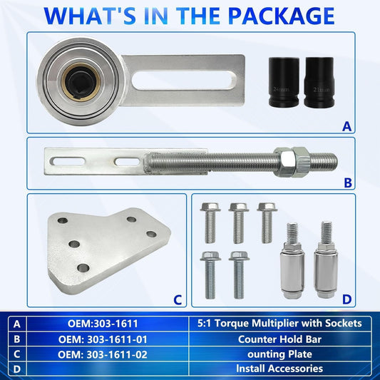ZKTOOL Motor Crankshaft Pulley Puller Tool Compatible with Ford 1.0T ECOBOOST Pulley Adjusting Tool 303-1611 303-1611-01 303-1611-02