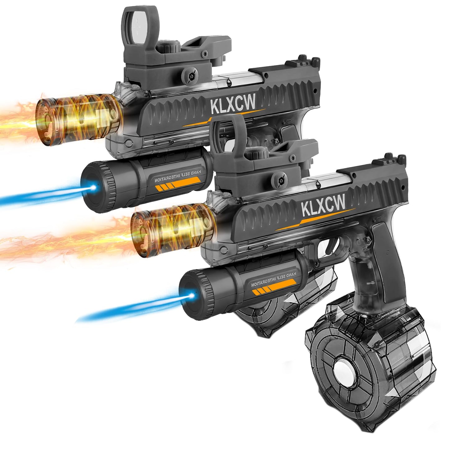 IEEILULU Electric Water Gun, Electric Water Gun with Light, 750ml Large Capacity, Great for Water Gun Shooting Games (Black-2)