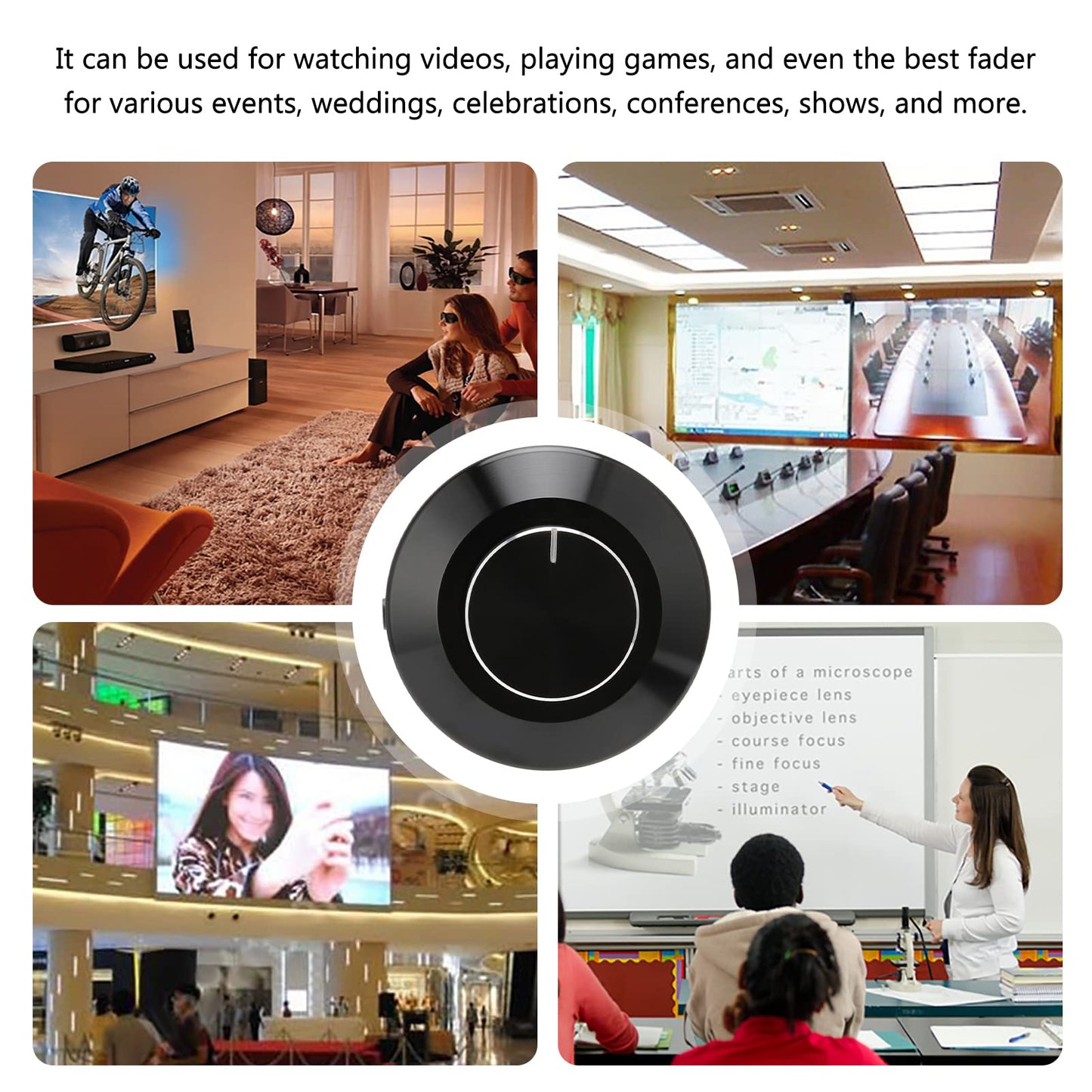 Active volume control, volume control button, 3.5mm volume control, speaker audio controller, for watching videos, weddings, parties, conferences, etc.