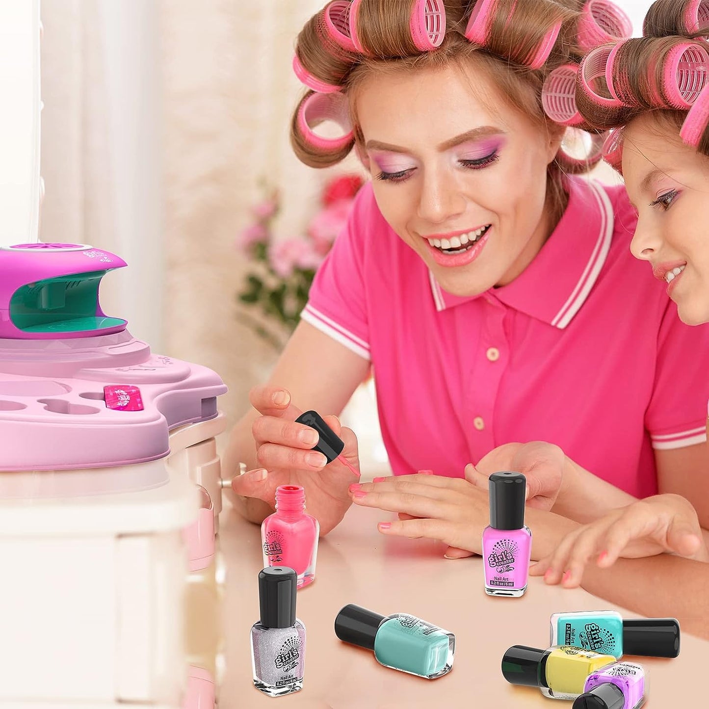 LemonDream Nail Studio Kids, Girl Gift 6 7 8 9 10 11 12-Year-Old Child Nail Polish Set, Gifts for Kids Makeup Set for Birthday Christmas Halloween Party