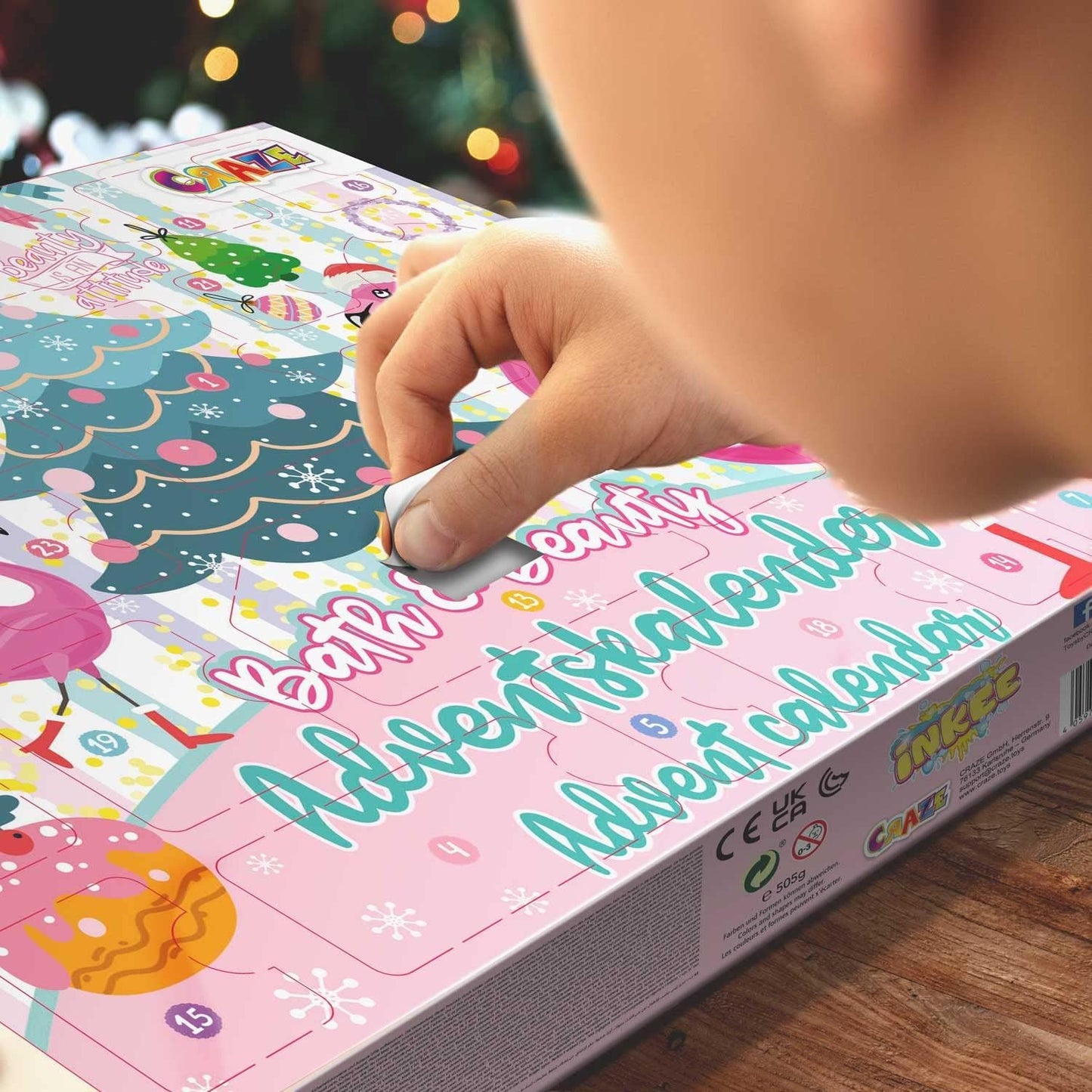 INKEE Bath & Beauty Advent Calendar for Kids - Bath Fun Toy Advent Calendar for Girls, Christmas Calendar with bath bombs, bath ball, bath salts & hair accessories.