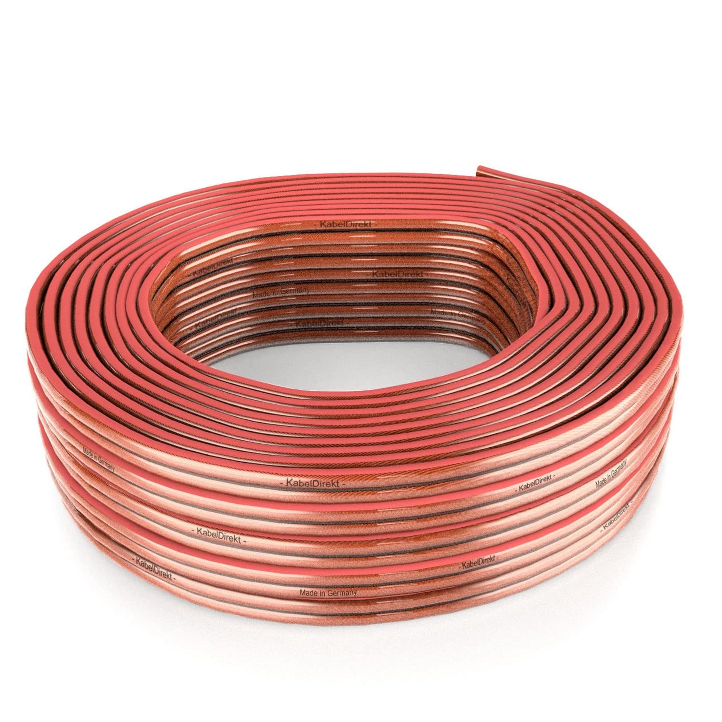 KabelDirekt - Speaker Cable - Made in Germany - pure copper - 30m (2x4mm² HiFi Audio Speaker Cable for speakers & surround systems, pure copper, with polarity markings)