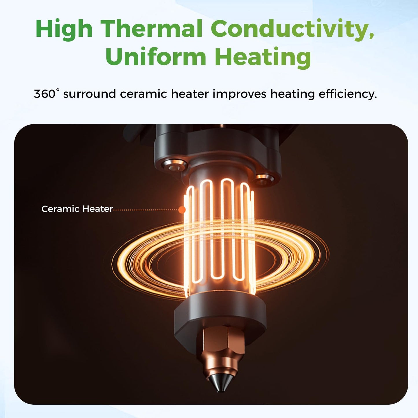 Creality Hi Combo Ceramic Heating Block Kit, official Creality Hi Hotend, upgraded Unicorn Quick-swap Nozzle 3D printer accessory, 300°C high temperature resistance, integrated all-metal design.