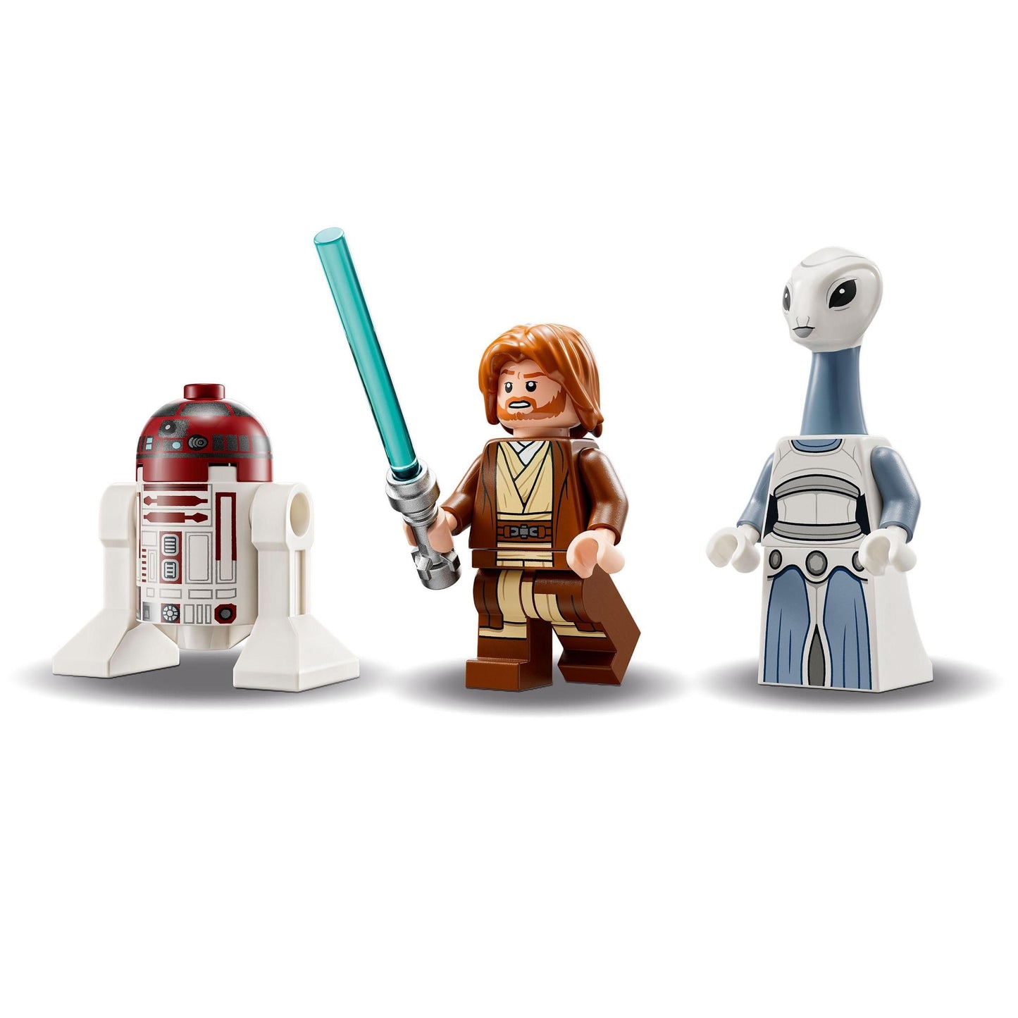 LEGO Star Wars Obi-Wan Kenobi's Jedi Starfighter, buildable toy with Taun We, droid figure, and lightsaber, Attack of the Clones Set 75333.