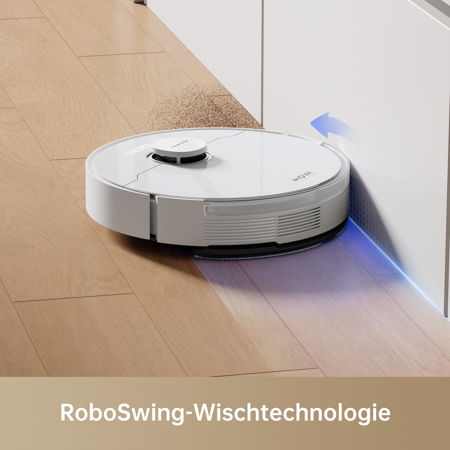 Mova S10 robotic vacuum cleaner, 7,000Pa suction power, 3DAdapt obstacle avoidance, 7mm mopping height.