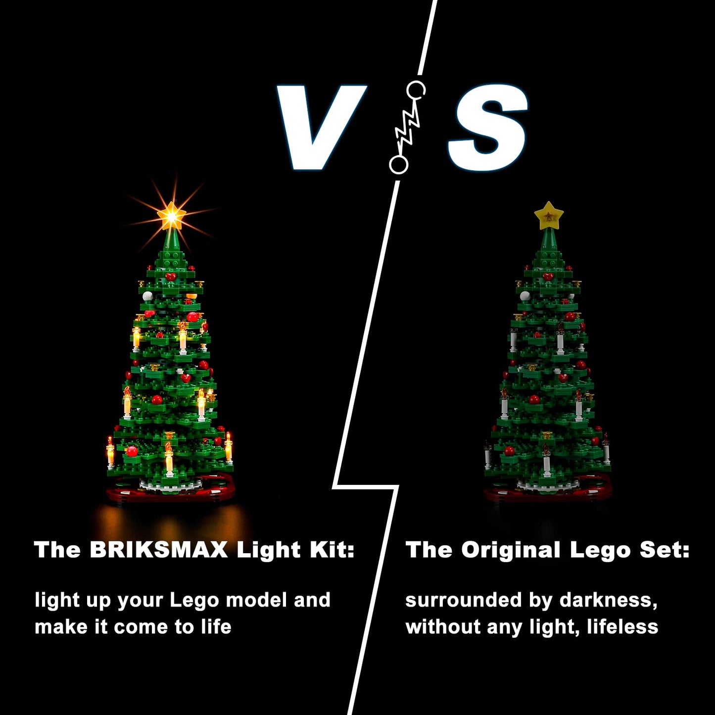 BRIKSMAX LED light for Lego Christmas tree 40573 - Compatible with Lego building blocks model - Without Lego set