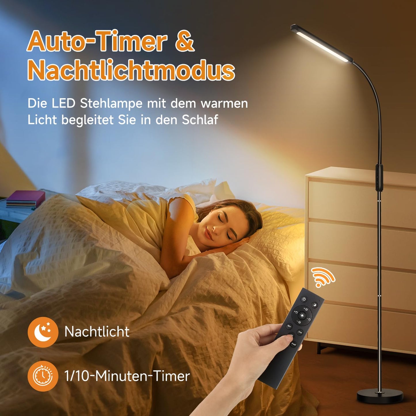 Floor lamp living room, dimmable floor lamp, 25 modes LED floor lamp living room dimmable, 1000 lumens reading lamp, black LED floor lamp, remote control/timer. Floor lamp, living room standing lamp.
