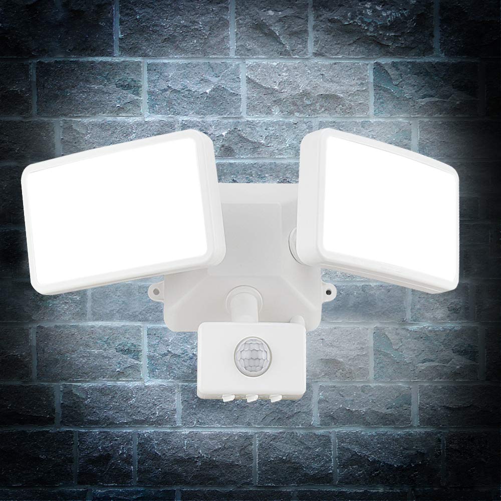 Depuley 20W LED Floodlight with Motion Sensor Outdoor, Super Bright Outdoor Spotlight adjustable, IP65 Waterproof, 1600LM, 6000K Daylight White, LED Outdoor Floodlight for Garden Garage Entrance