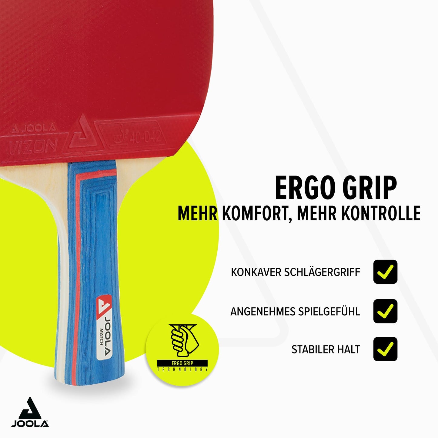 JOOLA 54820 Table Tennis Set Duo includes 2 table tennis rackets + 3 table tennis balls + 1 storage bag, multi-color, one size.