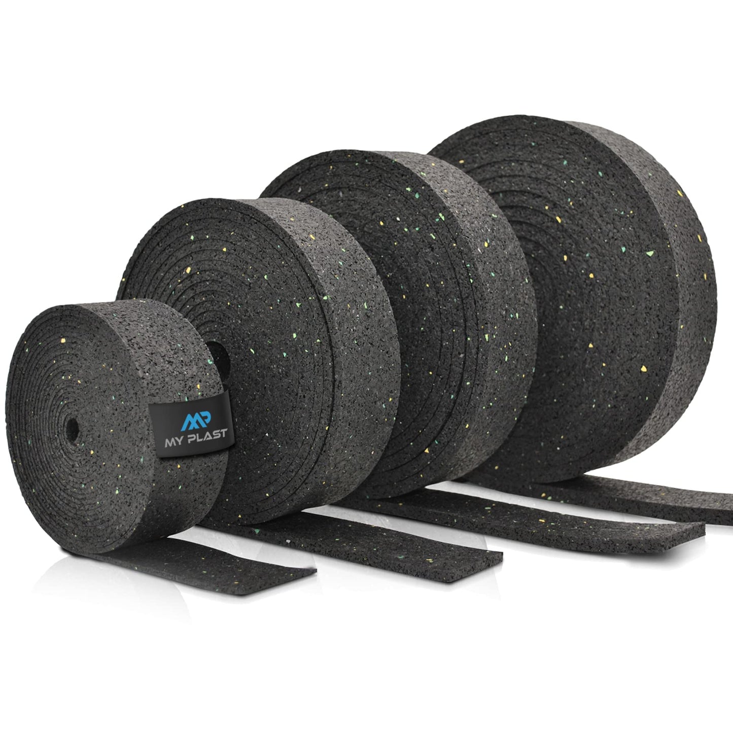 10,000 x 80 x 6mm terrace pad strips for terrace construction | Terrace pad roll made of rubber granules | Terrace spacers