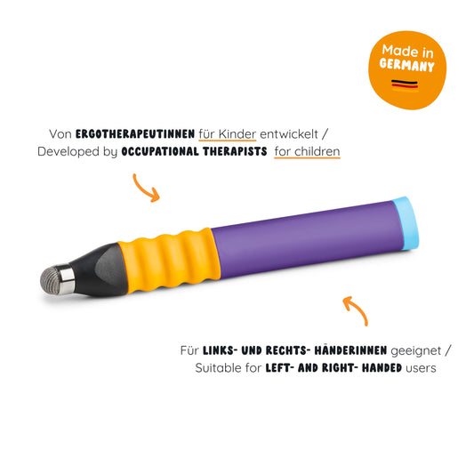 Edurino Ergonomic Input Pen I Special Edition | Tablet Pen for Kids I Input Pen for Edurino Characters I Learning Games for Ages 4 and up I Stylus Touch Pen (Purple)